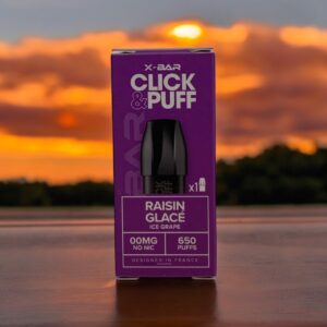 pod xbar click and puff raisin