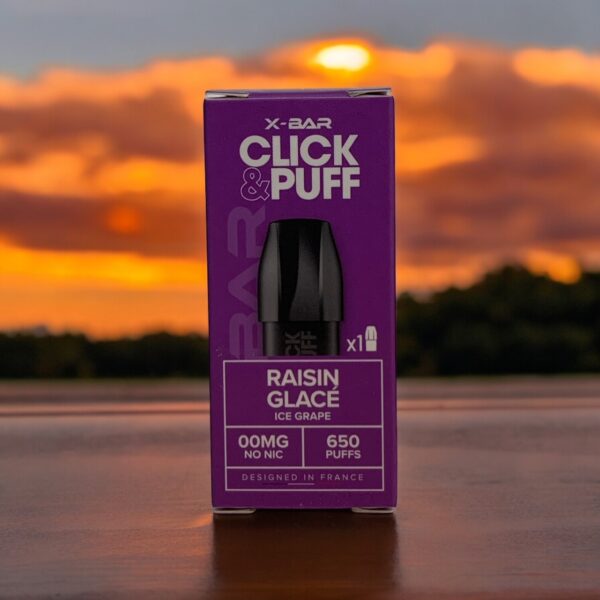 pod xbar click and puff raisin