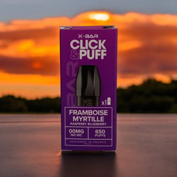 pod xbar click and puff framboise myrtille