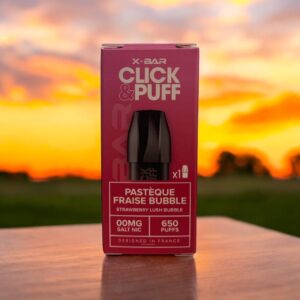 Pod xbar click and puff pastèque Fraise Bubble